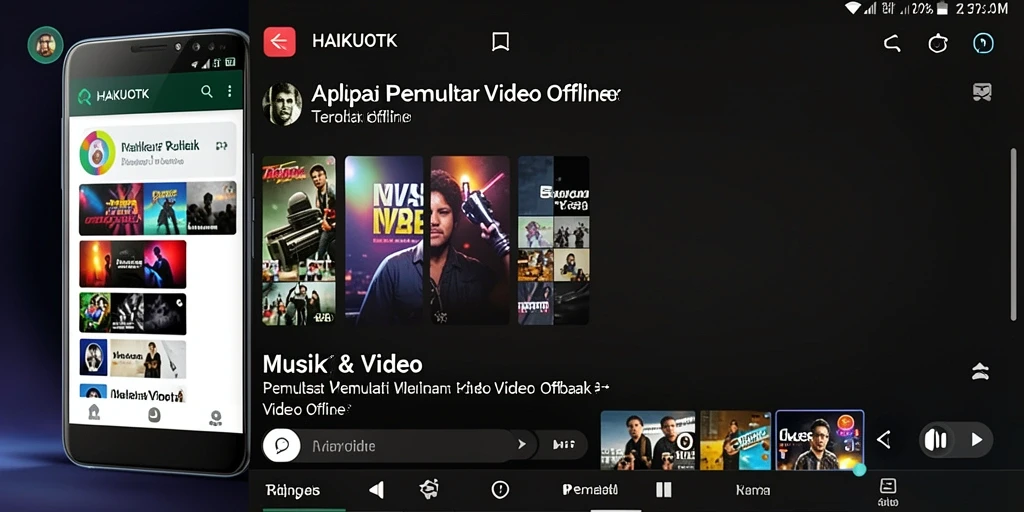 Antarmuka HAIKUOTK yang sederhana dan fungsional untuk Pemutar Video Offline.