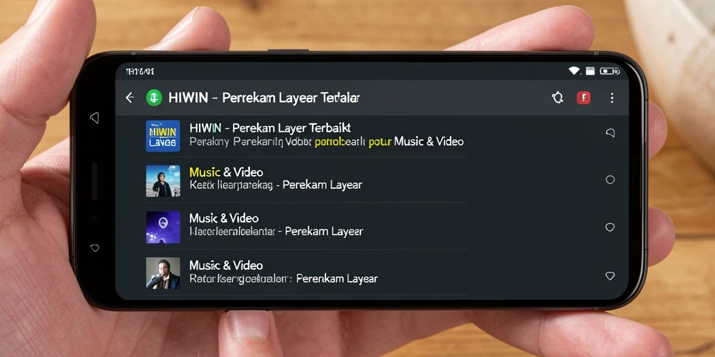 Antarmuka HIWIN yang intuitif untuk merekam layar.