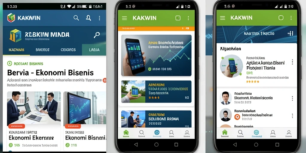 Antarmuka KAKWIN menampilkan berita ekonomi yang informatif dan menarik.