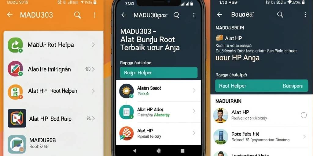 Antarmuka aplikasi MADU303 yang sederhana dan efektif.