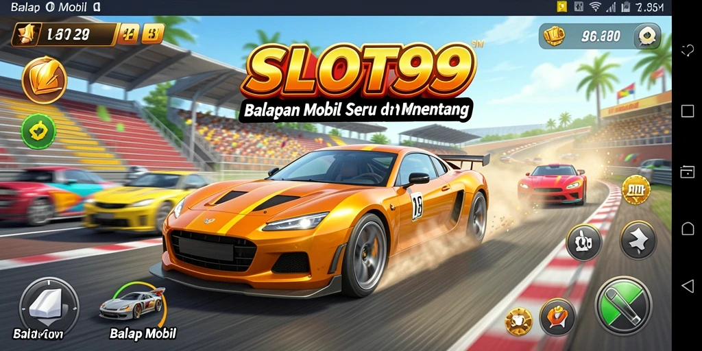 Antarmuka menarik dan intuitif saat bermain Balap Mobil