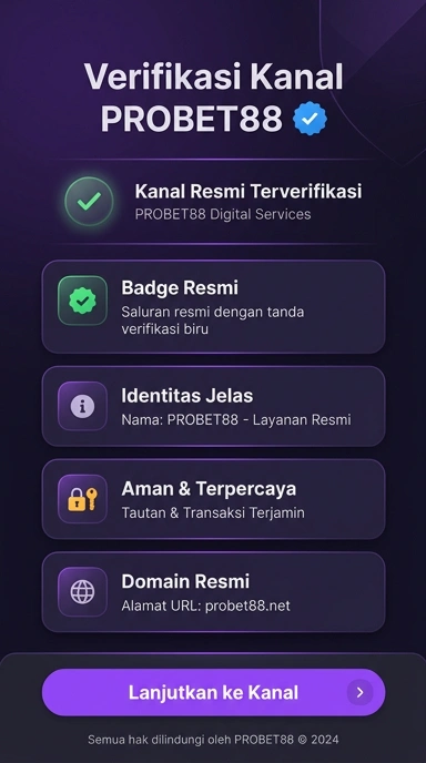Tampilan kanal resmi probet88